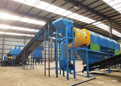 complete set of domestic waste sorting line equipment