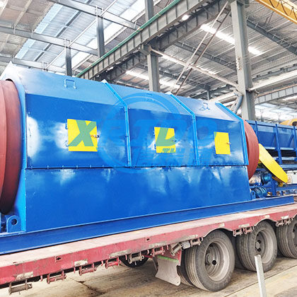 Domestic waste sorting equipment delivery site