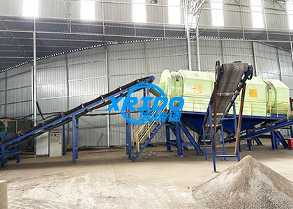 Installation site of mixed waste crushing, sorting and recycling line