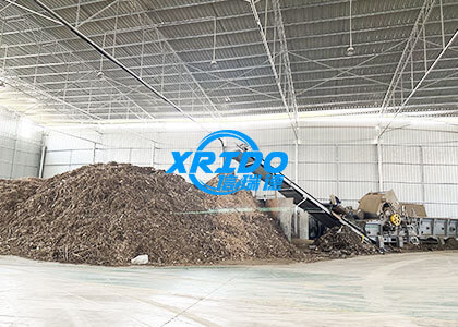 Installation site of mixed waste crushing, sorting and recycling line